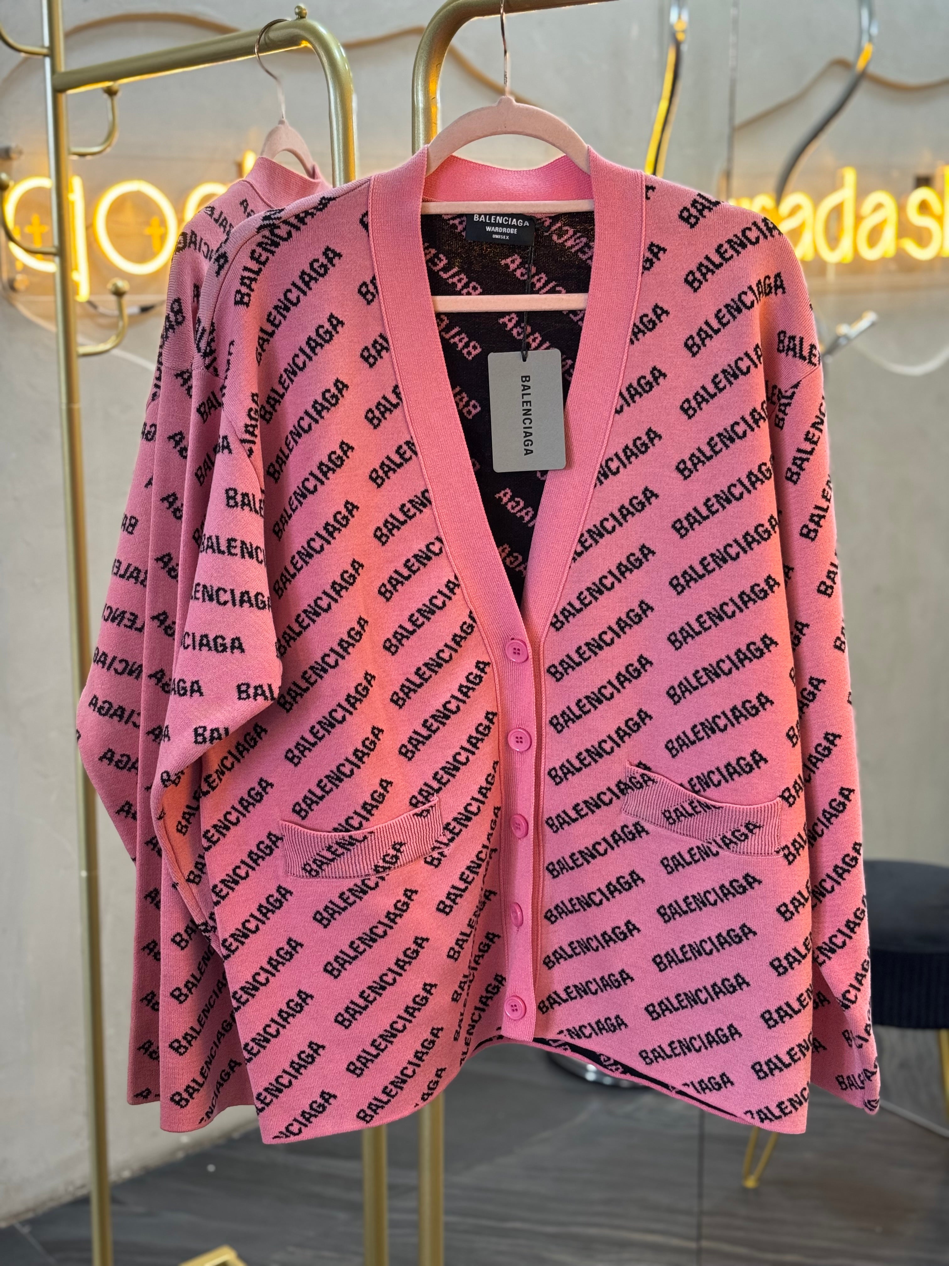 Suéter grueso oversize rosa